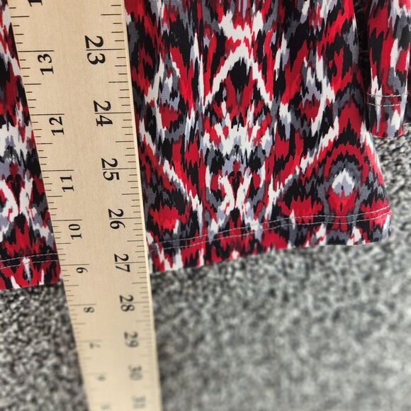 Karen Kane small red long sleeve rounded neckline blouse - Picture 6 of 8